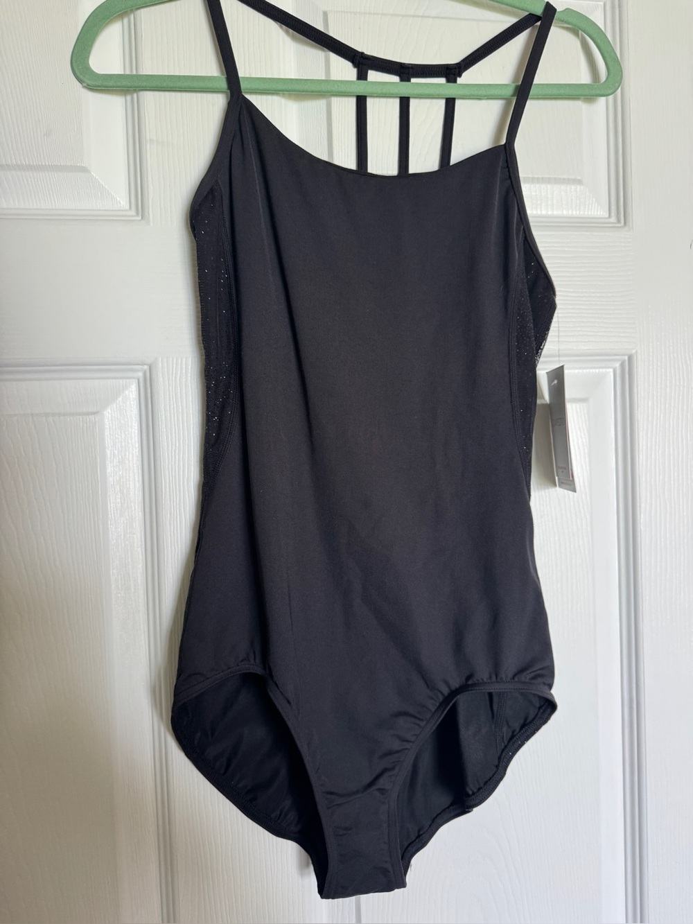 Capezio Black Sparkle Mesh Leotard – Size L